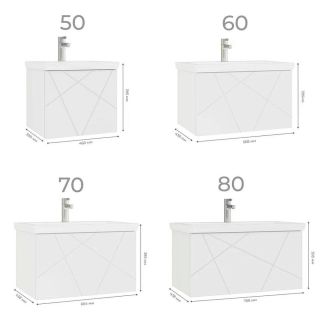 Тумба под раковину подвесная Vigo Geometry 034 70 см белый